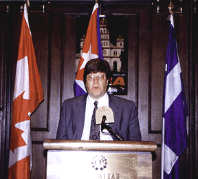 Photo Daniel AllardJohn S. Kavulich II, lors du Sommet Cuba 99 à Québec en mars dernier